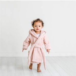 Natemia Organic Cotton Toddler Robe 2-3 year pink